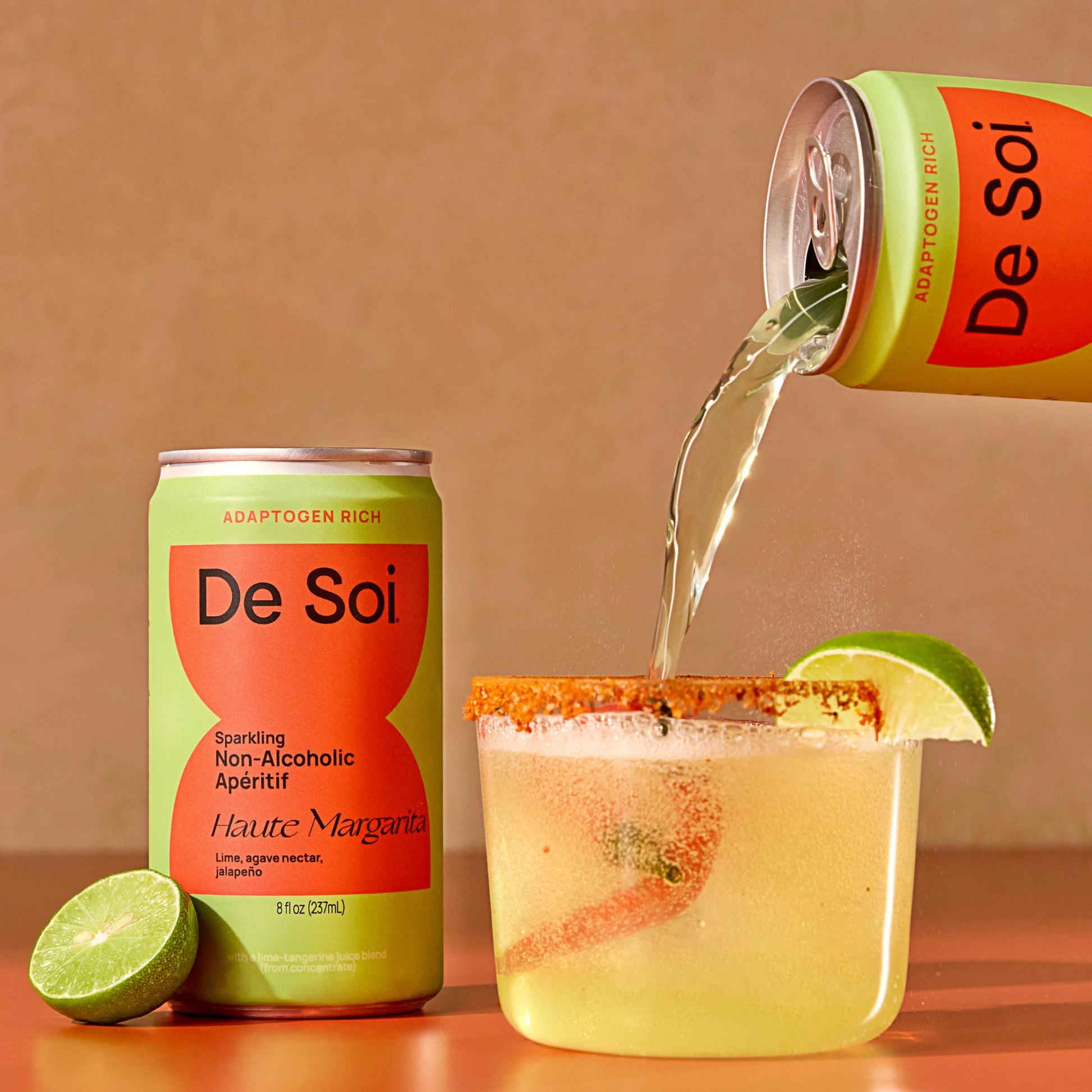 De Soi Haute Margarita 0% ABV non-alcoholic sparkling aperitif pour shot