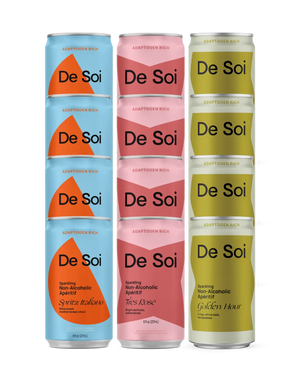 De Soi Sparkling Non-Alcoholic Aperitifs with Adaptogens Variety Pack