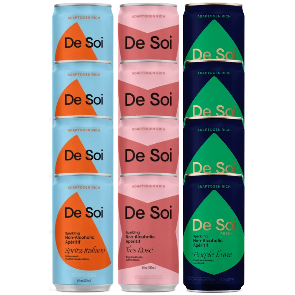 De Soi sparkling non-alcoholic aperitif toasting trio bundle