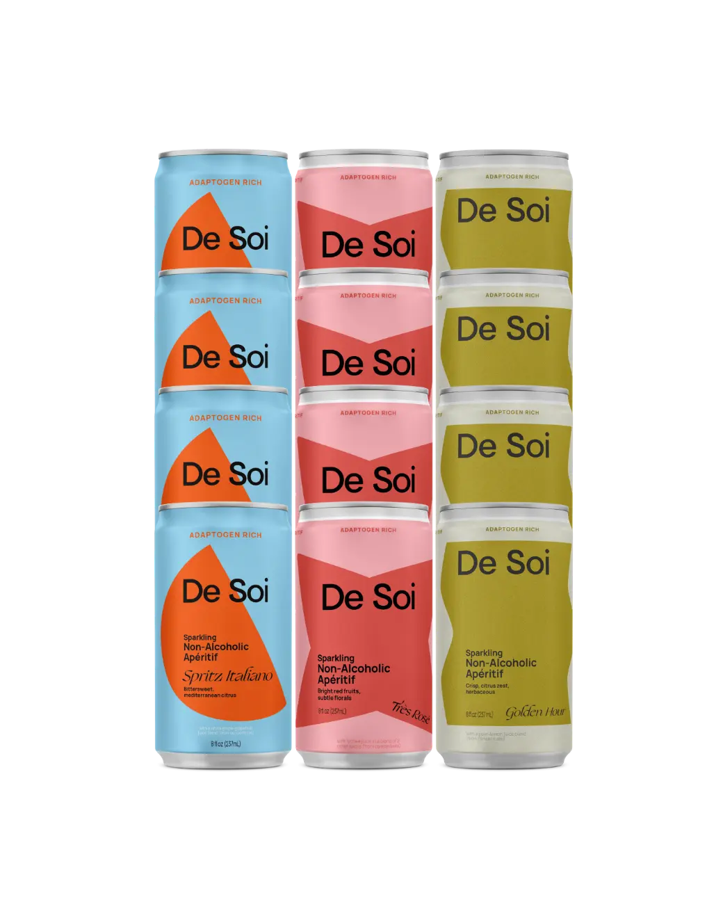 De Soi Sparkling Non-Alcoholic Aperitifs Variety Pack Cans