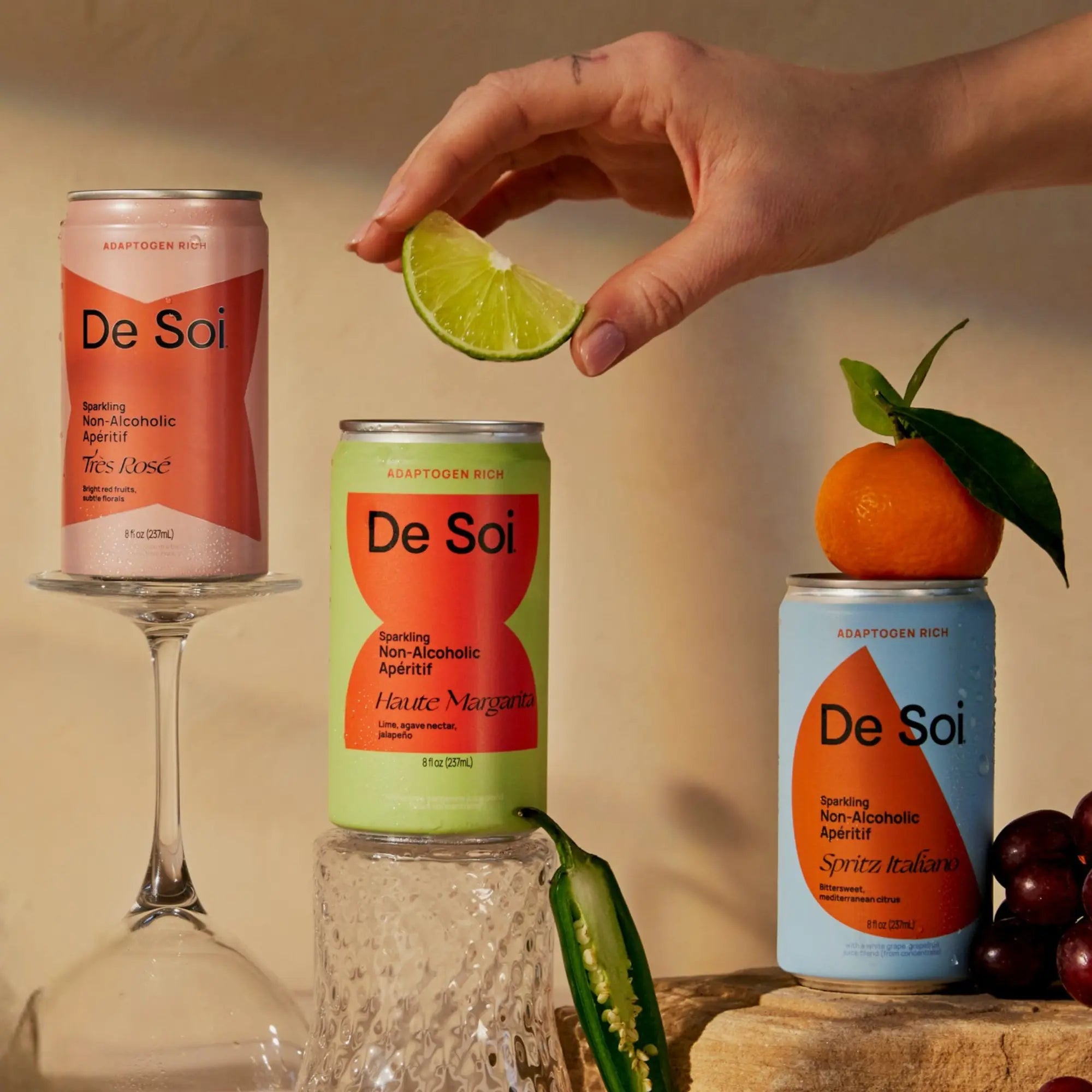 De Soi non-alcoholic best sellers bundle with fruits